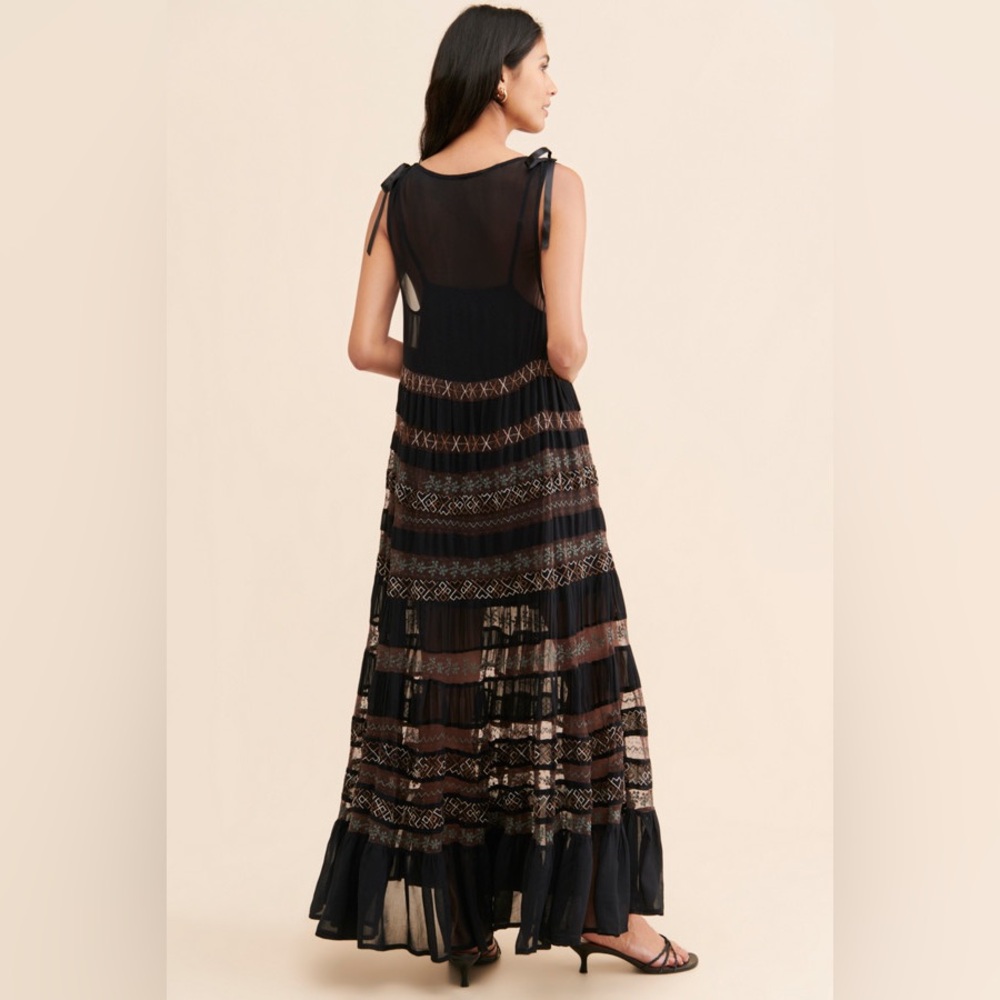 Free People Lacey Lady Maxi Dress in Black - Picture 3 of 16